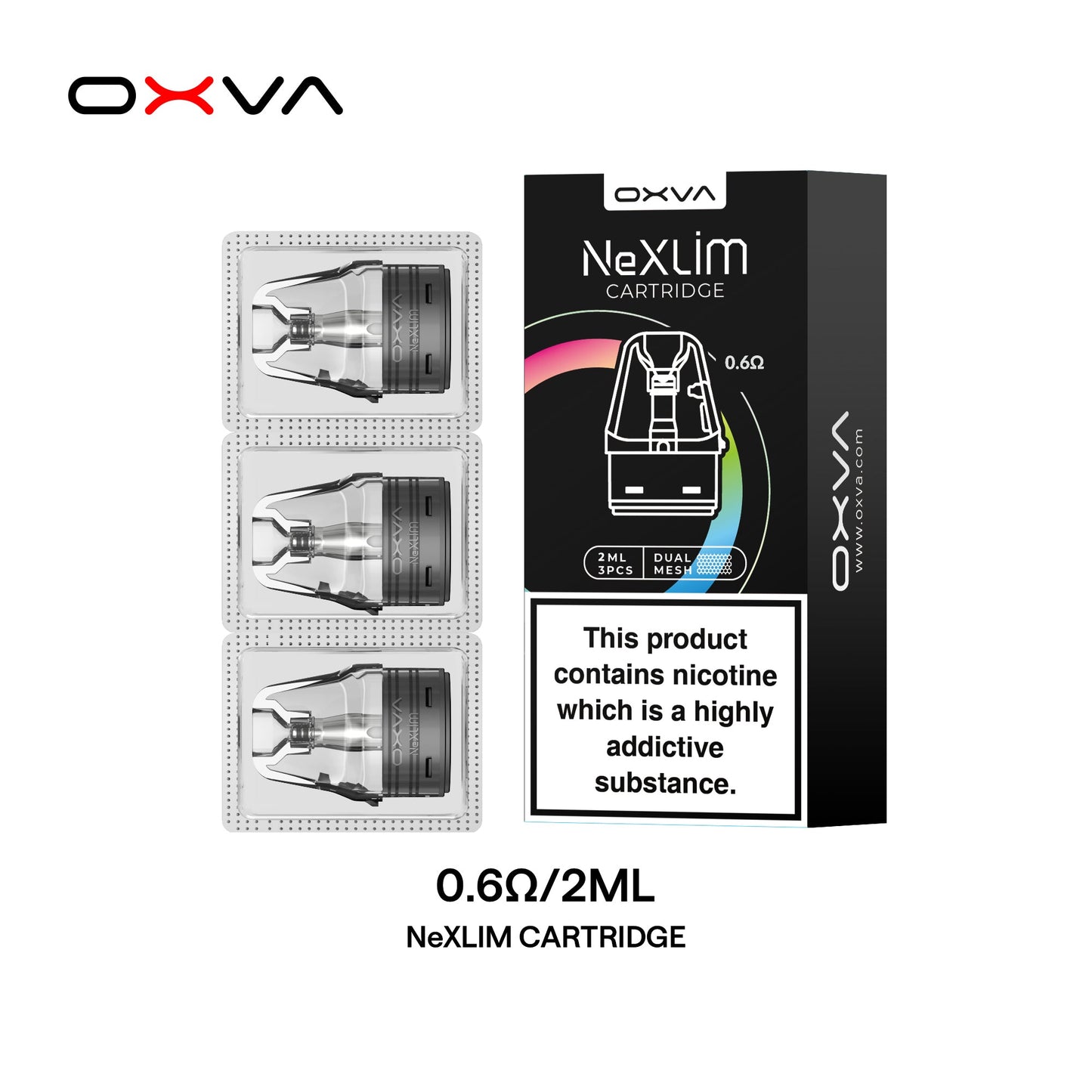 *OXVA NeXLIM SS Pod Cartridges: 3 Pods - 0.6Ω
