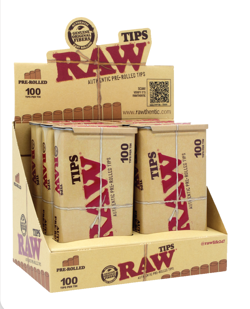 RAW Pre-Rolled Tips in Tin (600 pcs)