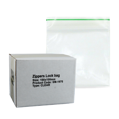 SPARKYS ZIPPER LOCK BAG CLEAR 100x100