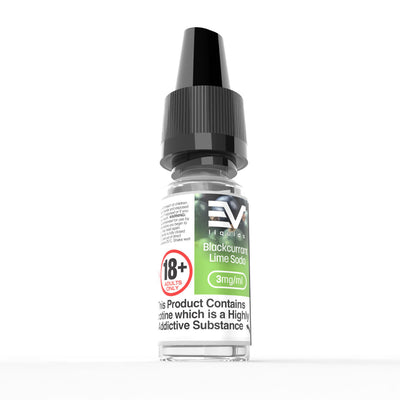 EV 10ml E-Liquids: Blackcurrant Lime Soda - 12mg Freebase (10 Pack)