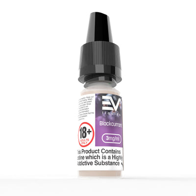 EV 10ml E-Liquids: Blackcurrant - 12mg Freebase (10 Pack)