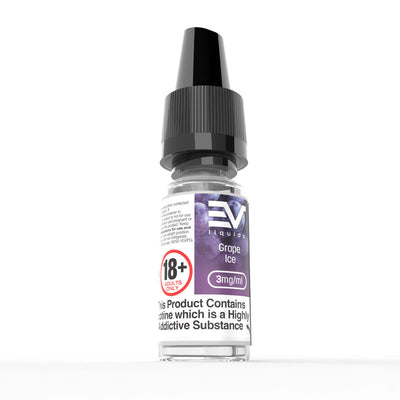 EV 10ml E-Liquids: Grape Ice - 3mg Freebase (10 Pack)