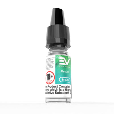 EV 10ml E-Liquids: Menthol - 6mg Freebase (10 Pack)
