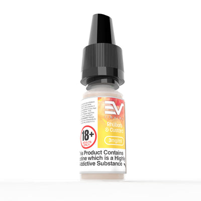 EV 10ml E-Liquids: Rhubarb & Custard - 3mg Freebase (10 Pack)