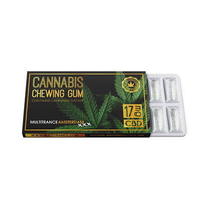 Cannabis CBD Chewing Gum: Cannabis Sativa - 17mg (24 Pack)