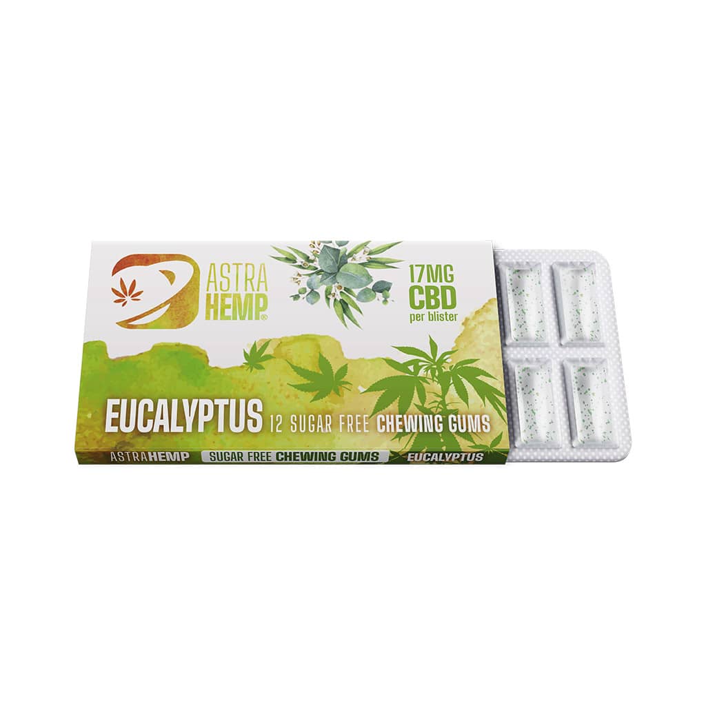 Astra Hemp CBD Chewing Gum Blister Packs: Eucalyptus - 17mg (24 Pack)