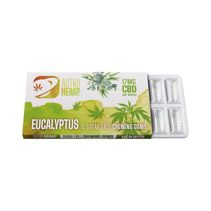 Astra Hemp CBD Chewing Gum Blister Packs: Eucalyptus - 17mg (24 Pack)