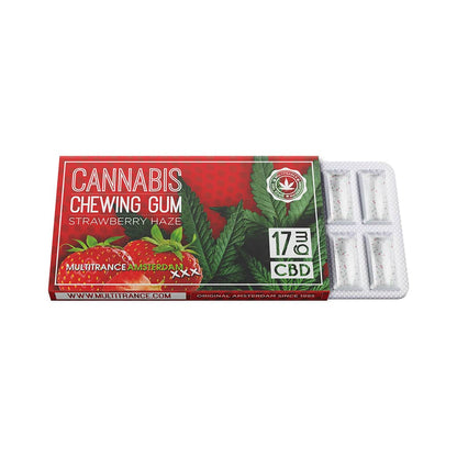 Cannabis CBD Chewing Gum: Strawberry Haze - 17mg (24 Pack)
