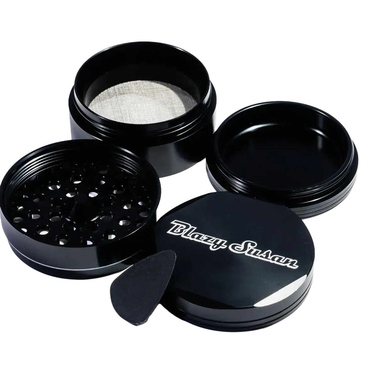 Blazy Susan 4 Piece 2.5" Grinder - Black