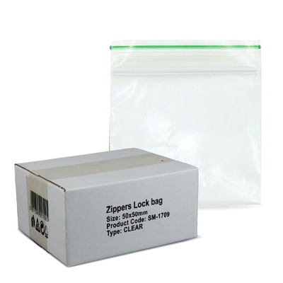SPARKYS ZIPPER LOCK BAG CLEAR 50x50