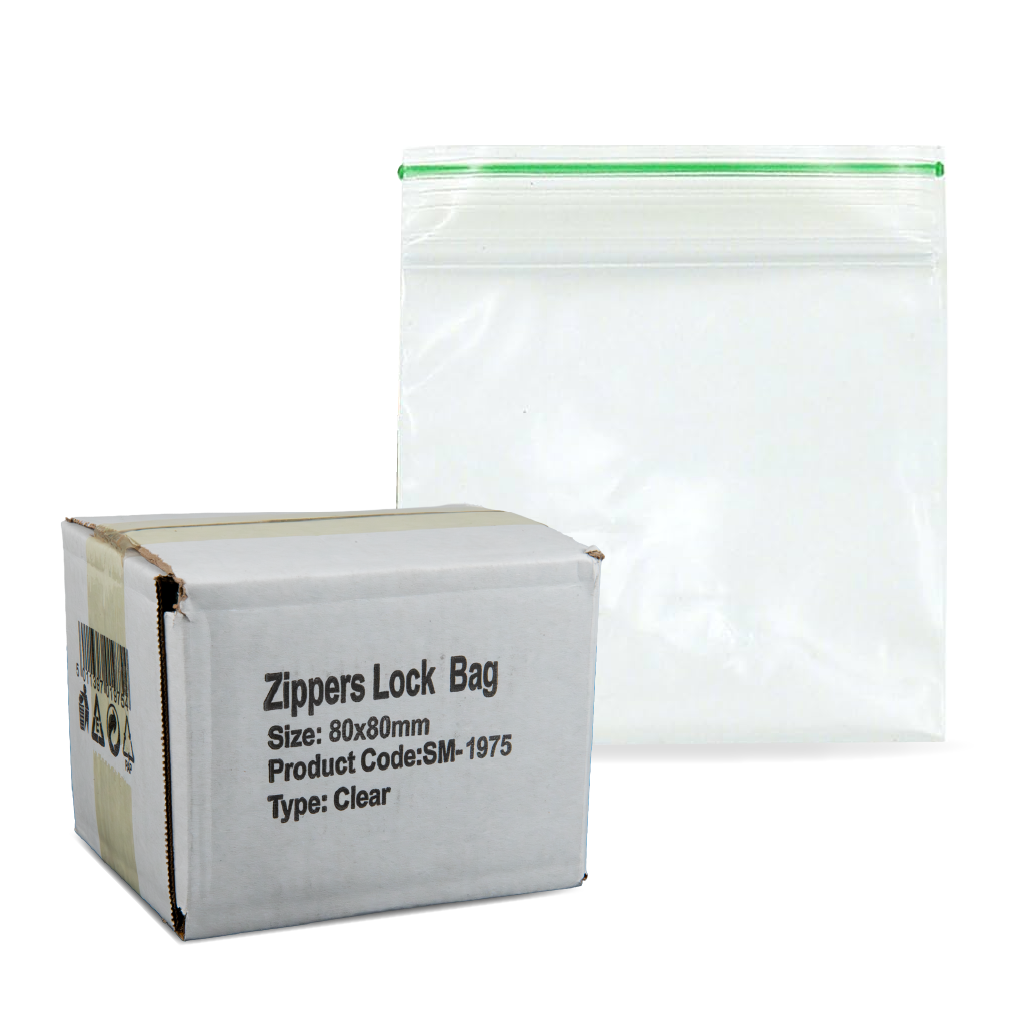 SPARKYS ZIPPER LOCK BAG CLEAR 80x80