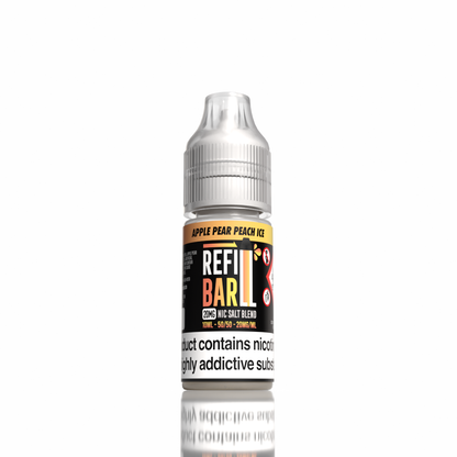 Refill Bar Salts Apple Peach Pear Ice 10ml 50vg - (Pack Of 20)
