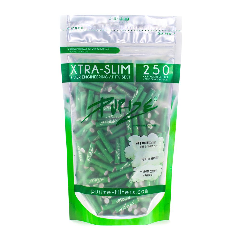 PURIZE® Activated Carbon Xtra Slim Filters Bag (250 pcs)