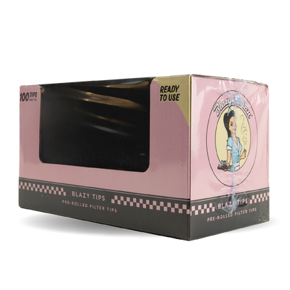 Blazy Susan Pre-Rolled Filter Tips in Tins: 100 Tips per Tin (12 Pack)