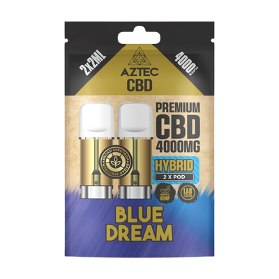 Aztec CBD Premium CBD Pods 4000mg 2x2ml - Blue Dream