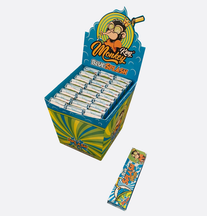 Monkey King Scented Smell Papers & Tips: Blue Splash - King Size (24 Pack)