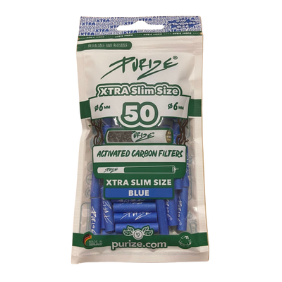 PURIZE® Activated Carbon Xtra Slim Filters 6mm (50 pcs)