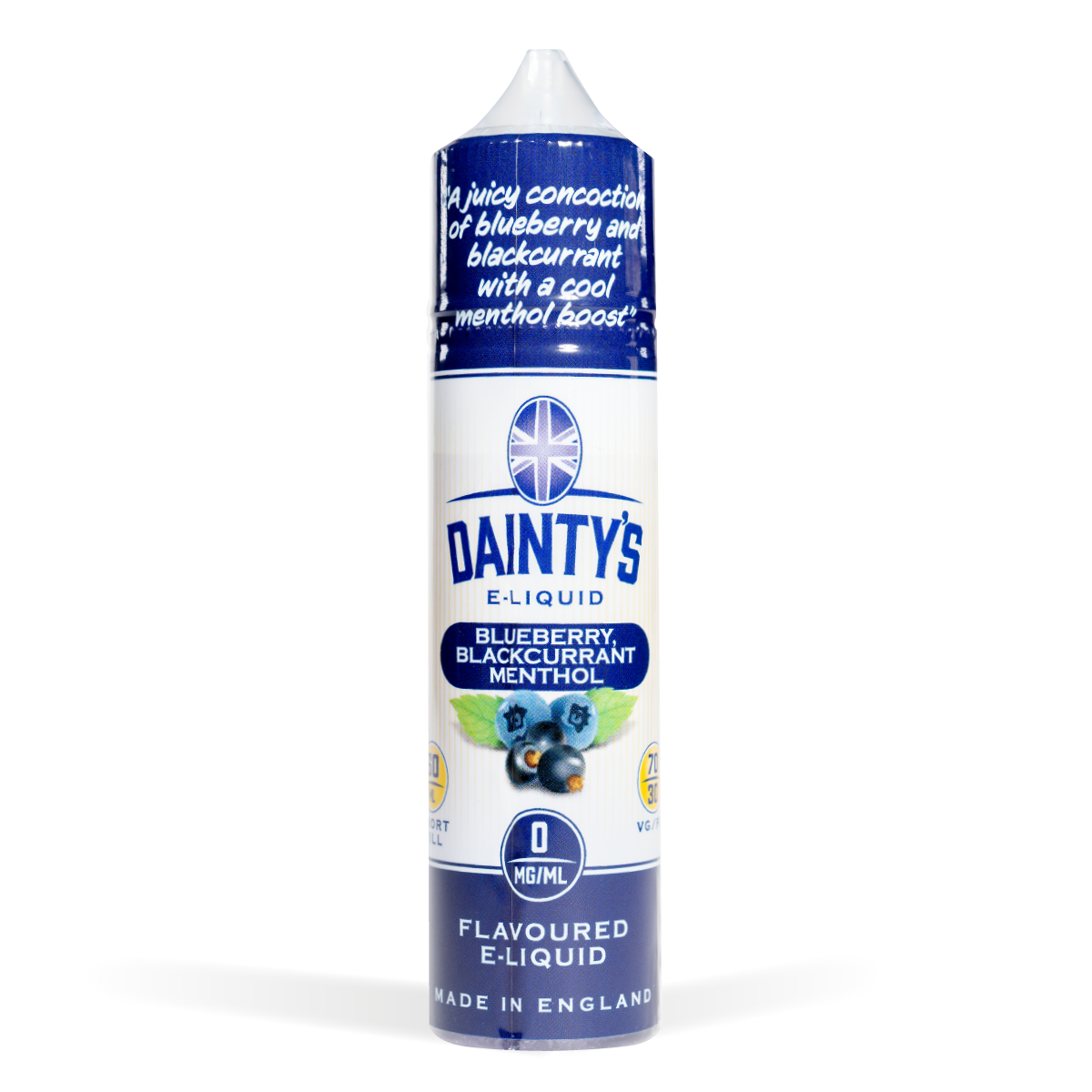Dainty'S 50Ml E Liquid Shortfills Blueberry Blackcurrant Menthol 50Ml