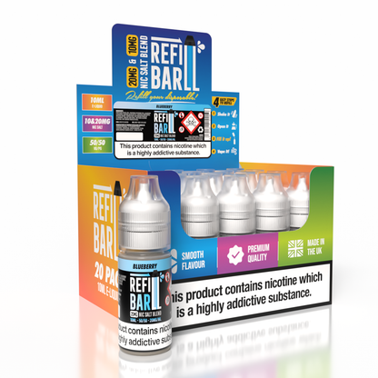 Refill Bar Salts Blueberry 10ml 50vg - (Pack Of 20)