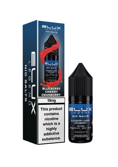 Elux Legend Nic Salts: Blueberry Cherry Cranberry - 20mg (10 Pack)