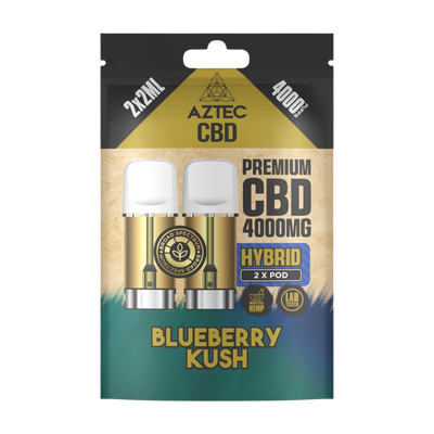 Aztec CBD Premium CBD Pods 4000mg 2x2ml - Blueberry Kush