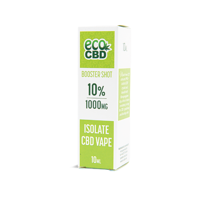 Eco-CBD 10ml Vape Booster Shot: 10% CBD Isolate - 1000mg