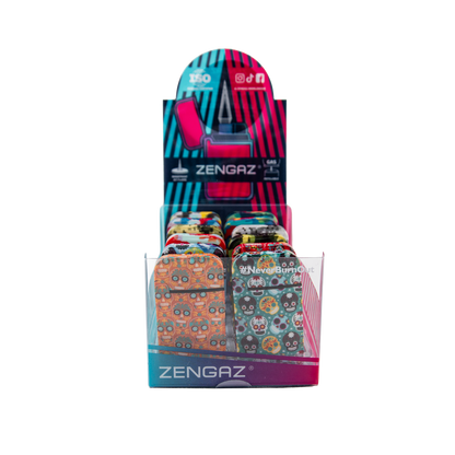 Zengaz Zl-13 Camo And Calavera Wing Jet Lighters (12 Pack)