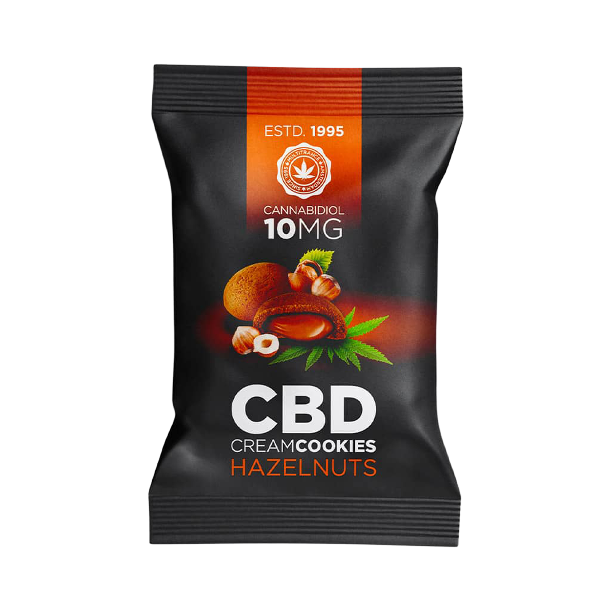 Multitrance: CBD Hazelnut Cream Cookies 10MG 17G (24 Pack)