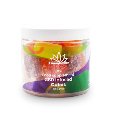 Cannapower CBD Infused Fruit Cubes - 400mg - 125g