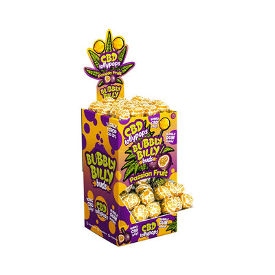 Multitrance Bubbly Billy Buds CBD Lollipops: Passion Fruit (100 Pack)