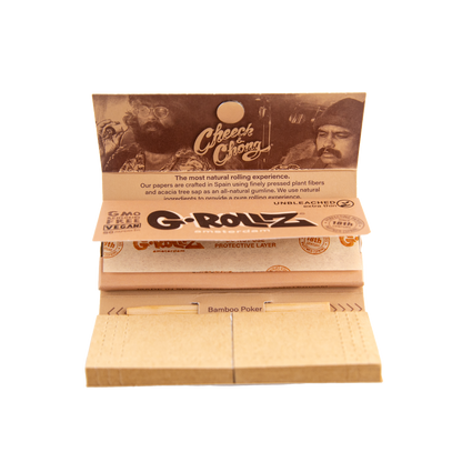 G-Rollz 'Cheech & Chong' 1-1/4 Unbleached Papers + Tips
