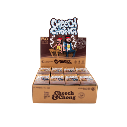 G-Rollz 'Cheech & Chong' 1-1/4 Unbleached Papers + Tips