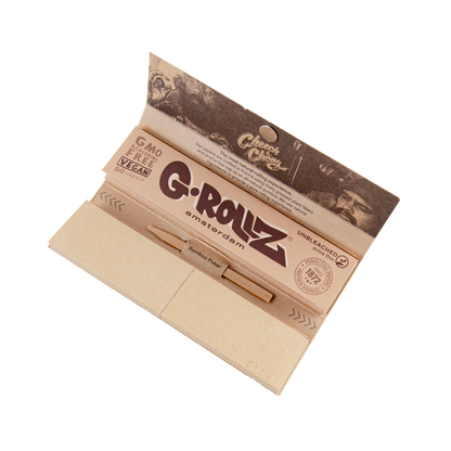 G-Rollz Cheech & Chong Unbleached Rolling Papers, Tips & Poker