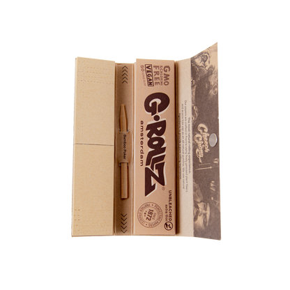 G-Rollz Cheech & Chong Unbleached Rolling Papers, Tips & Poker