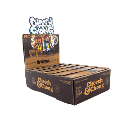 G-Rollz Cheech & Chong Unbleached Rolling Papers, Tips & Poker