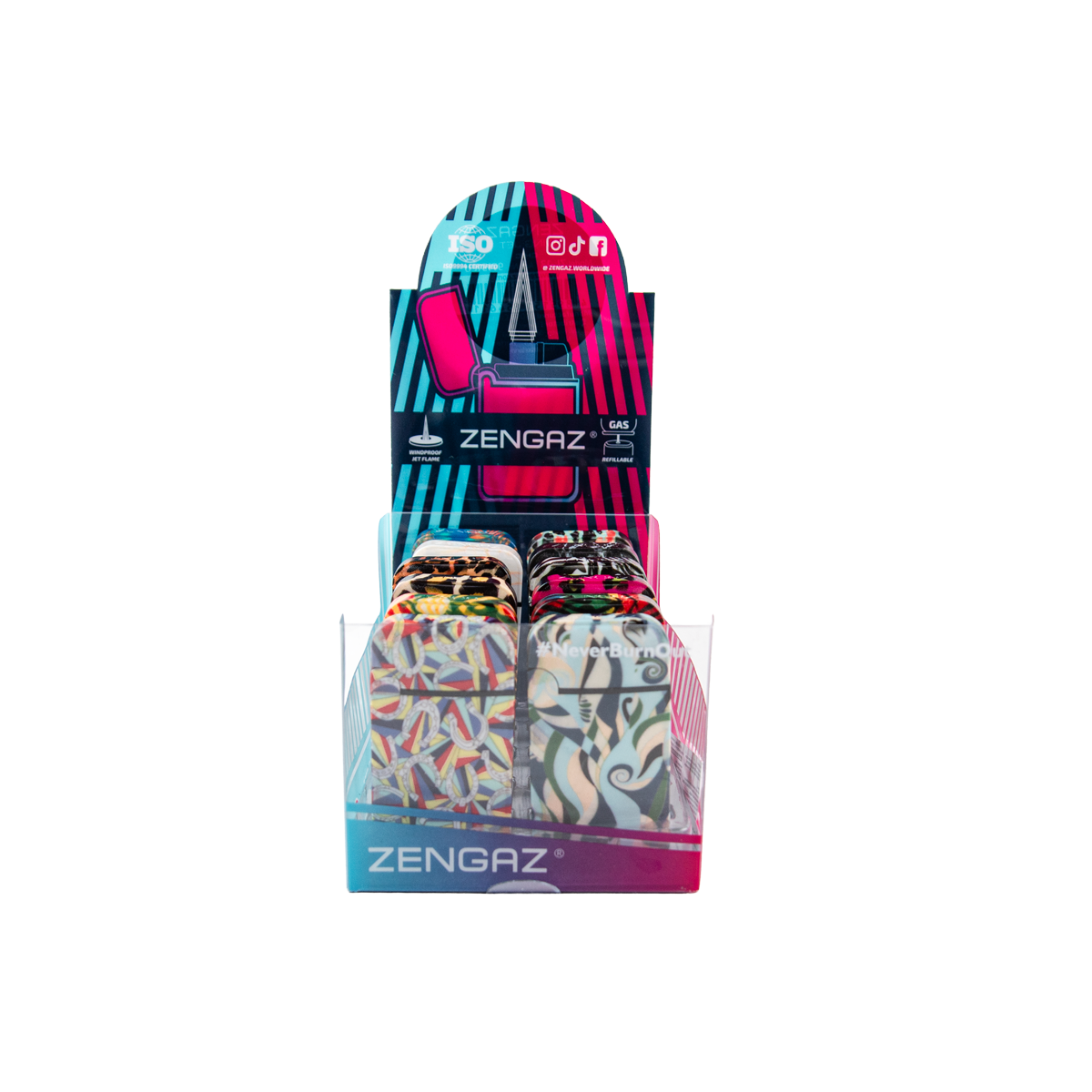 Zengaz Zl-13 Chic Wing Jet Lighters (12 Pack)