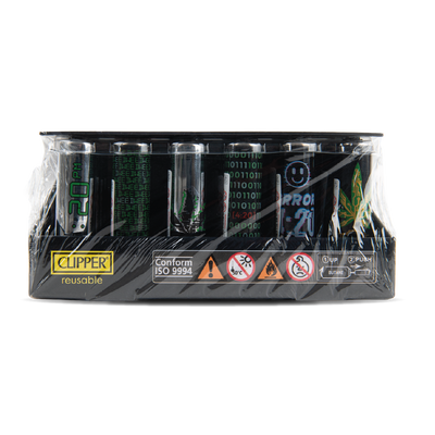Clipper Lighters - Metal Digital Weed (30pcs)