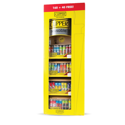 Clipper Lighter Display Stand: 4 Tier - 160 Lighters + 40 FREE Lighters!