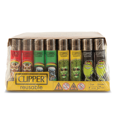 Clipper Lighters: Rasta Animals C LB (48 Pack)