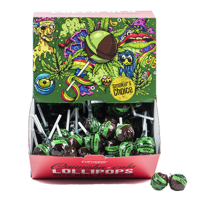 Euphoria Cannabis Lollipops Big Pack - Cola (200pcs)