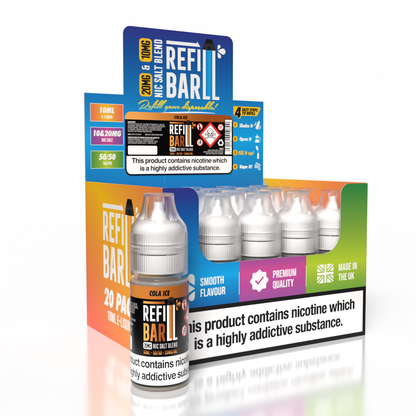Refill Bar Salts Cola Ice 10ml 50vg - (Pack Of 20)