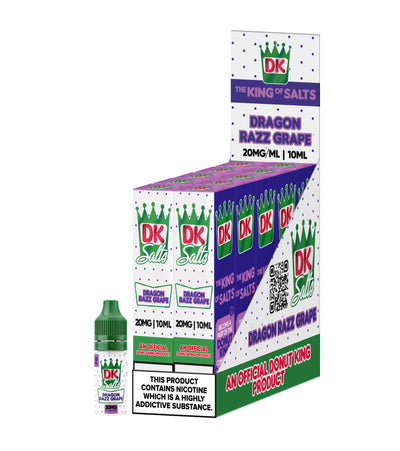 Donut King Salt Dragon Razz Grape 10ml - (Pack Of 10)