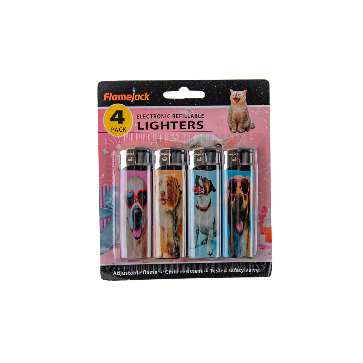 Flamejack Lighters 4 Pack (24 Pack)