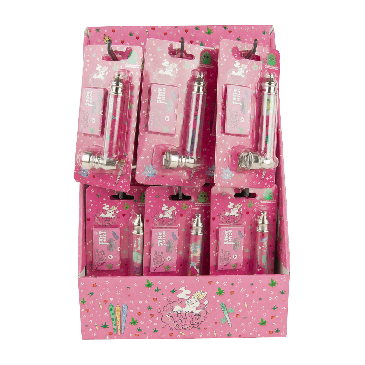 Smokers Pipes Pink Baked Bunny (24 Pack)