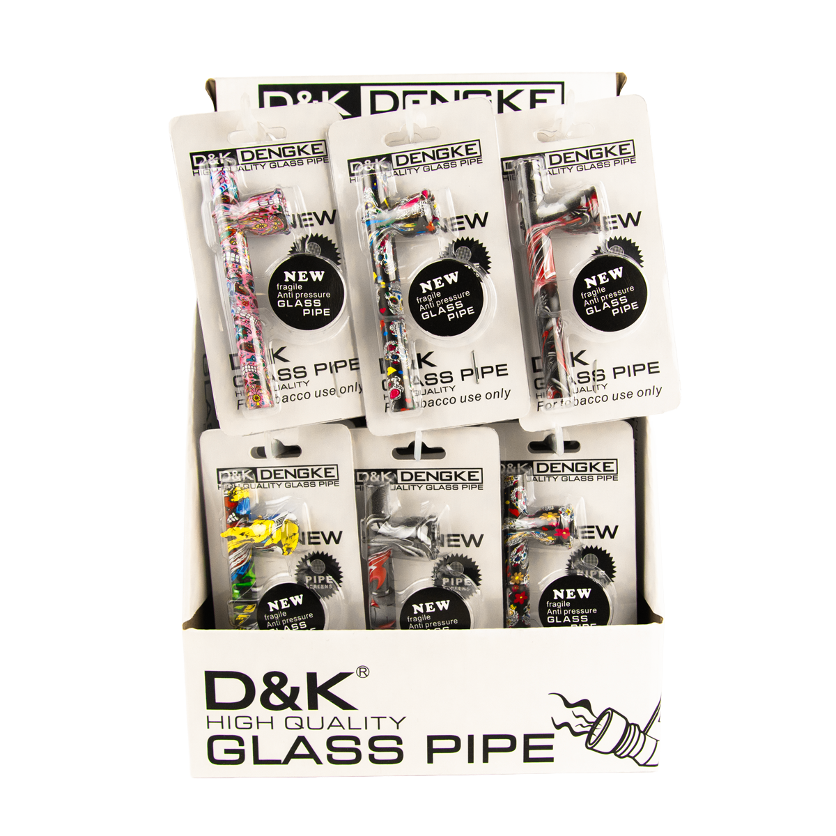D&K Smokers Pipes: Metal Skull Design (24 pack)