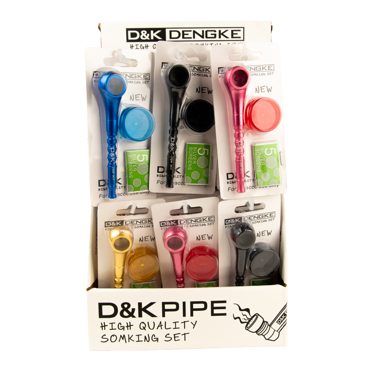 D&K Smokers Pipes: Metal Bowl Design (24 pack)