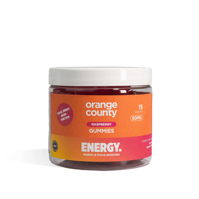 Orange County Caffeine Raspberry Gummies 50mg