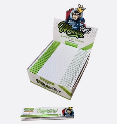 Monkey King Expert Stoners Rolling Papers: Hemp - King Size Ultra Thin (50 Pack)