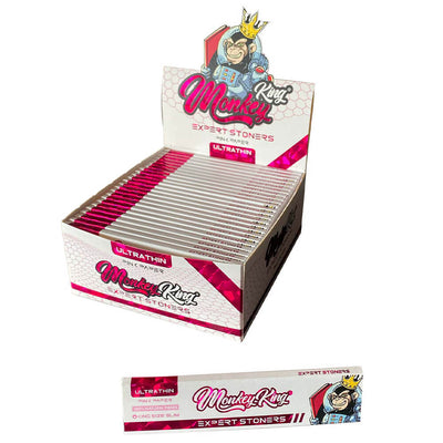 Monkey King Expert Stoners Rolling Papers: Pink - King Size Ultra Thin (50 Pack)