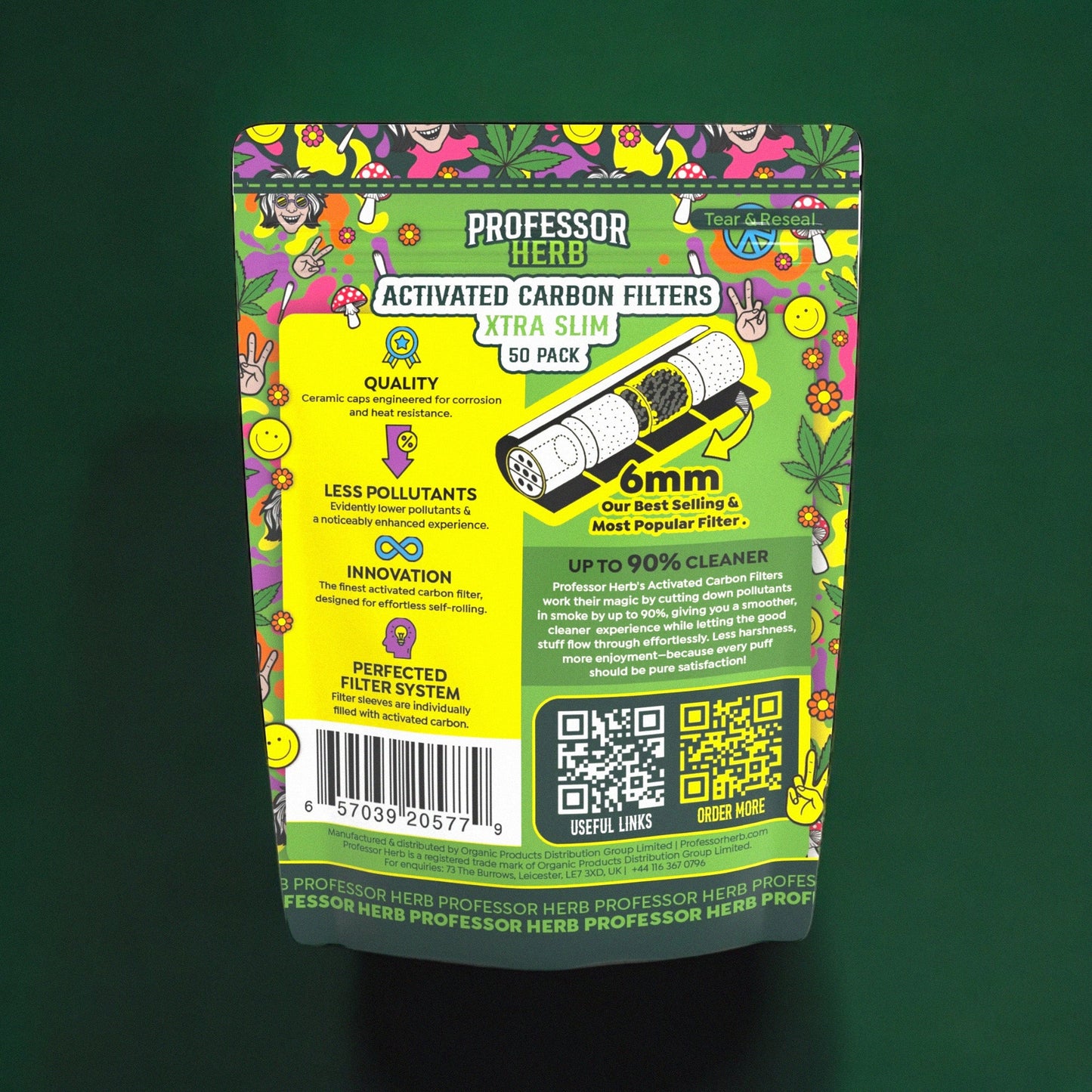 Professor Herb Activated Carbon Filters - Xtra Slim (50)